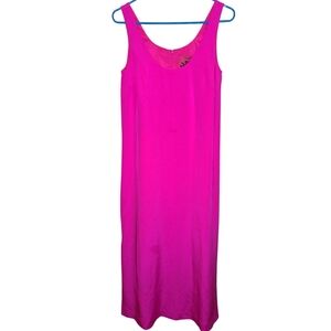 J. Crew Fuchsia Silk Sleeveless Shift Dress. NWT.  Oversized Size 0.
